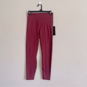 Yogalicious Lux NWT woman’s yoga leggings size S burgundy stretch workout run